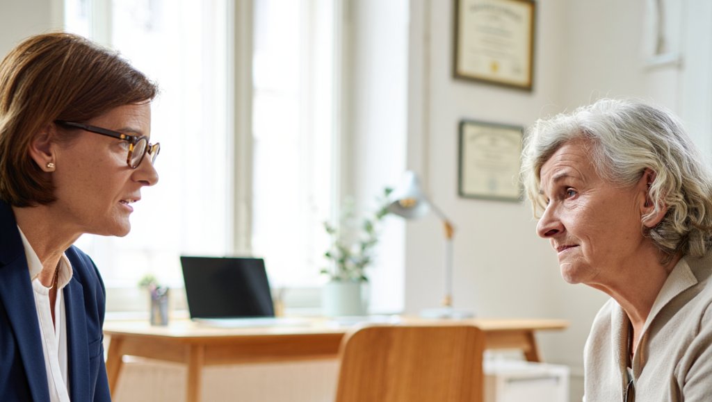 Прием у врача Женщина на приеме у врача